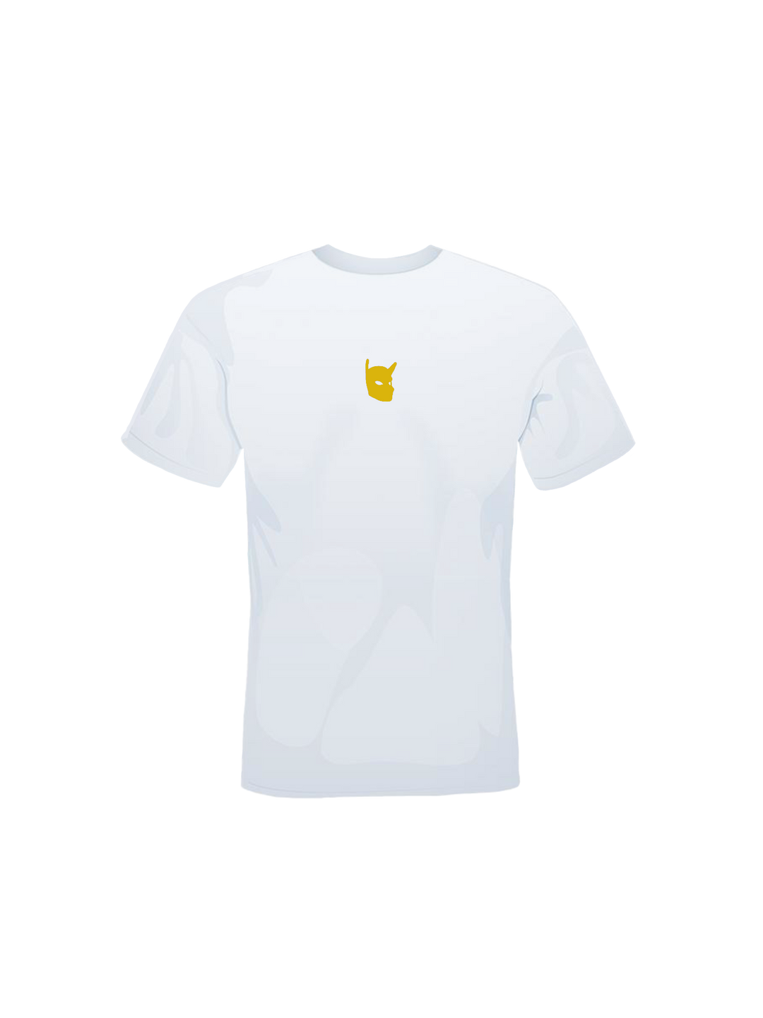 T-shirt bianca Cani Bastardi logo oro